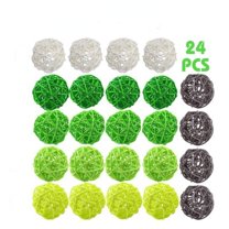 AISAMEFE Round Wicker Balls,Wicker Rattan Balls,Decorative Balls Wedding Christmas Party Table,Centerpieces Bowls Vase Fillers Coffee Ornament,Home Decor Accents Baby Shower,Garden