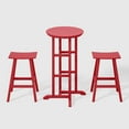 thumbnail image 5 of WestinTrends Outdoor Patio Bar Height Table and Bar Stool 3-Piece Dining Set, Red, 5 of 8