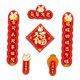 thumbnail image 2 of Pareados de Año Nuevo Chino 6 uds Fu para decoración del hogar puerta personaje Fu Chunlian Año Nuevo Lunar Conejo 2023 estilo B Colco, 2 of 8