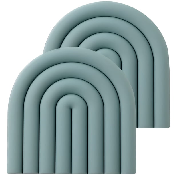 Salvamanteles de silicona monomono para ollas y sartenes calientes: soportes para ollas elegantes y coloridos, tapetes resistentes al calor (juego de 4)
