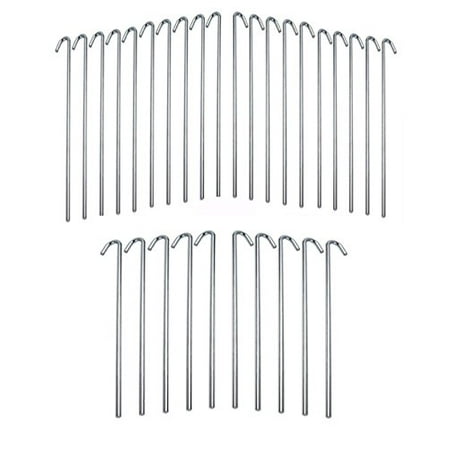 30-Piece Galvanized Steel Tent Pegs - Garden (Best Backpacking Tent Stakes)