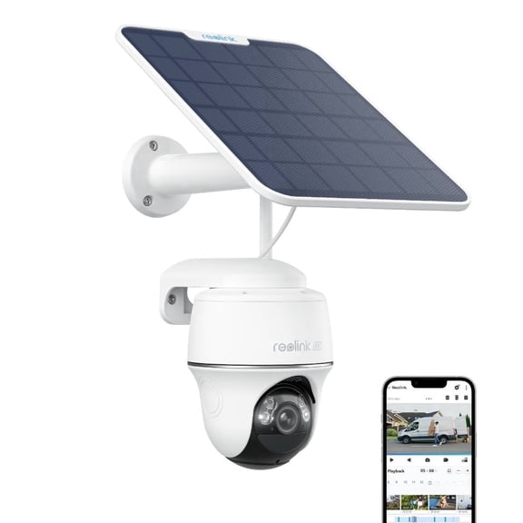 Reolink Argus Series 4K 8MP Wireless Pan & Tilt Solar Battery Camera with Spotlights Person Car Detection