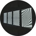thumbnail image 1 of Ahgly Company Indoor Round Patterned Black Novelty Area Rugs, 6' Round, 1 of 6