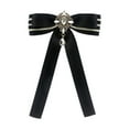 thumbnail image 1 of Broche con lazo de cinta, broche de pajarita, broche con lazo preatado, decoración para mujeres y niñas Negro, 1 of 9