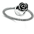 thumbnail image 4 of Classic Rope Twist Rose Promise Heart Ring .925 Sterling Silver Band Jewelry Female Male Size 9, 4 of 4