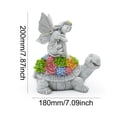 thumbnail image 2 of EstbridgeSolar Turtle Figurine Lawn Decor with Solar Light (Angel  Turtle), 2 of 10