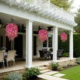 thumbnail image 5 of Luluganb Artificial Flowers for Outdoors Decoration, 1 Pack Fake Hanging Morning Glory Uv & Fading Resistant, Faux Plants for Home Porch Patio Balcony Planter Yard Garden Farmhouse Hot Pink, 5 of 5