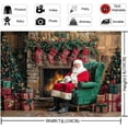 thumbnail image 2 of 7x5ft Christmas Photo Backdrop for Photography - Fireplace Merry Christmas Tree Santa Claus Banner, Xmas Tree Winter Holiday New Year Party Decorations and Supplies for Home, 2 of 5