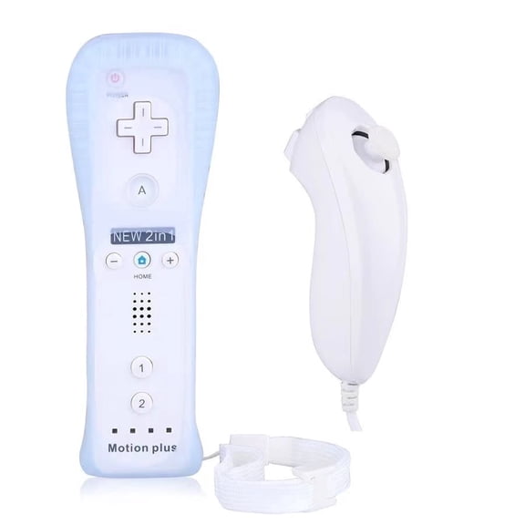 2PCS Built in Motion Plus Wireless Remote Nunchuck Controller For Nintendo Wii /Wii U