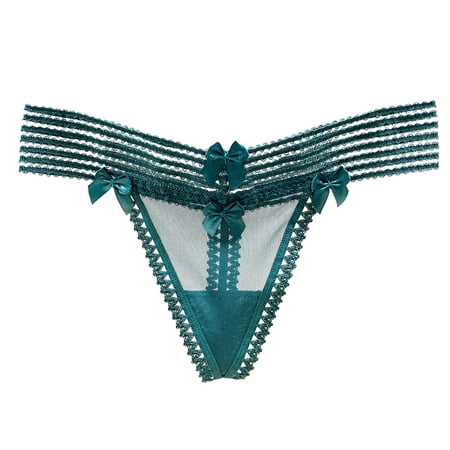 

Aayomet Thong Underwear Women Women Underwear Thongs Lace Bikini Panties G String Thong Stretch Ladie Brief Thong Green One Size