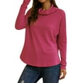 thumbnail image 4 of Xuanfei Women Cowl Neck Long Sleeve Knitted Top, 4 of 7