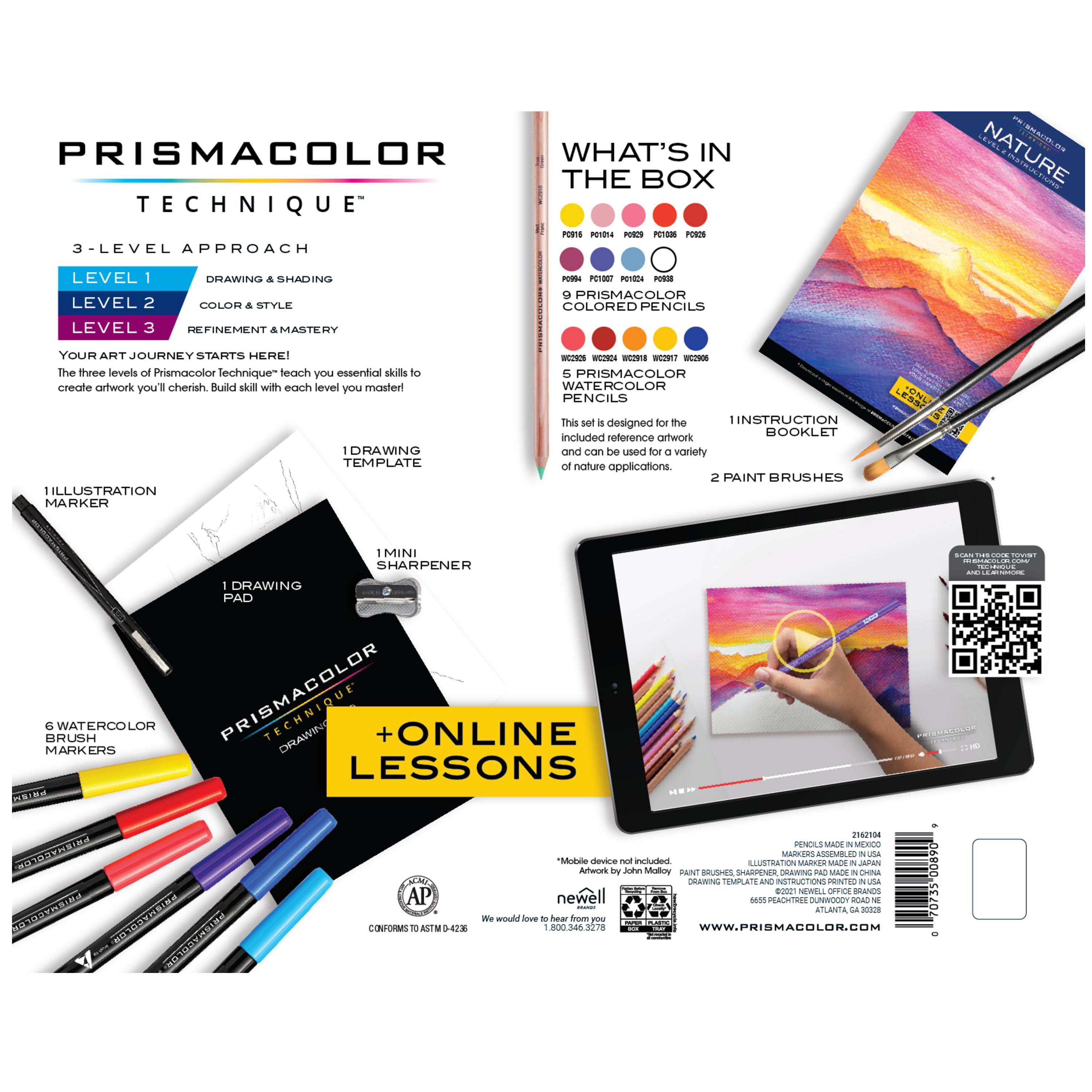Prismacolor Technique Drawing Set, Level 2 Color & Style, 27-Piece Animal  Drawing Set