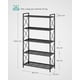 thumbnail image 5 of Estantería Metálica de 5 Niveles con Ruedas, Estantería de Malla con Marcos Laterales en X, 32 x 80 x 145.5 cm, para Entrada, Cocina, Salón, Baño, Estilo Industrial, Negro, 5 of 5