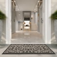 thumbnail image 3 of Safavieh Courtyard Nanda Botanical Indoor/Outdoor Area Rug, Black/Sand, 4' x 5'7", 3 of 10