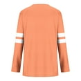 thumbnail image 6 of YUGYXL Womens Sweatshirts Round Neck Fashionable Casual Long Sleeved Tops Orange L, 6 of 7