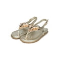thumbnail image 5 of MACKINJ HH04 Women Jeweled Open Toe Thong Slingback Molded Footbed Sandal, 5 of 5