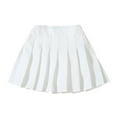 thumbnail image 3 of BULLPIANO Kids Girls A-Line Pleated Skirt Little Girls Solid Sport Uniform Tennis Short Skirts 2-12 Years, 3 of 5