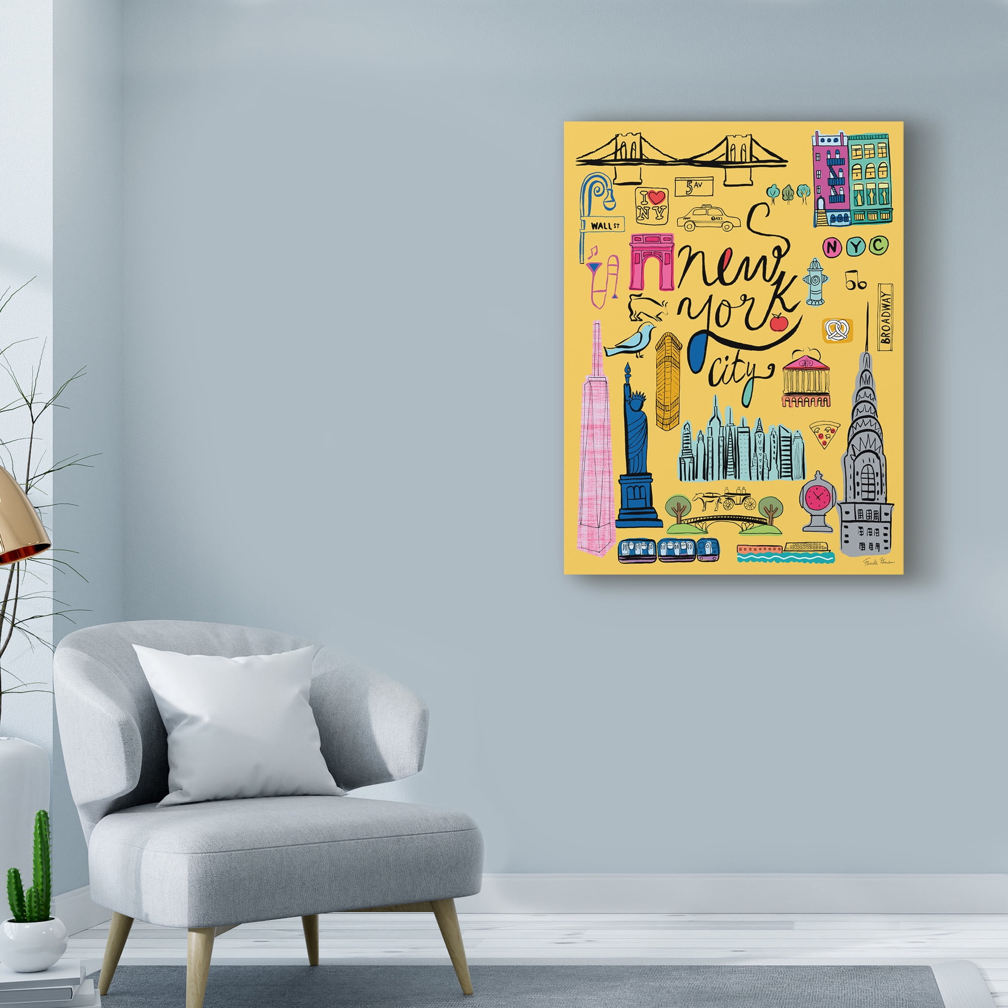 Trademark Fine Art 'Travel NYC' Canvas Art by Farida Zaman