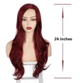 thumbnail image 4 of Peluca roja para mujer peluca larga ondulada parte lateral peluca rizada roja peluca sintética peluca burdeos peluca para mujer cosplay o uso diario JAMW Sencillez, 4 of 5