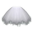 thumbnail image 3 of Riforla Women's Tutu Skirt Mesh Party Dress Dress Elegant Wedding Gown Half Length Skirt Womens Skirts White XXL, 3 of 3