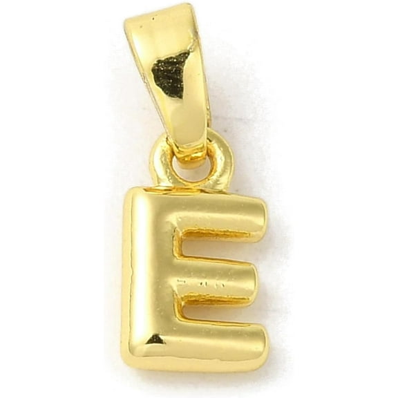 5 Pcs Real 18K Gold Plated Rack Plating Brass Charms Letter Pendants Accessory for Women Jewelry DIY Necklace Craft Making Gold DIY