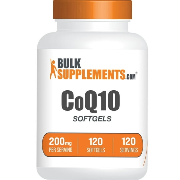 BulkSupplements Coenzyme Q10 (CoQ10) Softgels - 200mg per Serving (120 Softgels - 120 Servings)