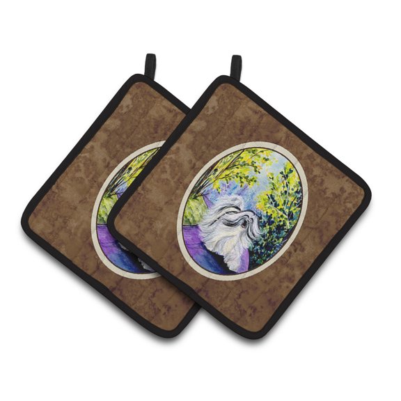Caroline's Treasures SS8643PTHD Tibetan Terrier Pair of Pot Holders, 7.5HX7.5W, multicolor