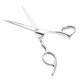 thumbnail image 5 of Tijeras de peluquería para cortar el cabello, tijeras de entresacar, tijeras de corte lisas plateadas Corte plano rebanada, 5 of 9