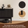 thumbnail image 6 of YouTrend Fluted Lift Top Coffee Table with Storage, Rising Coffee Tables with Hidden Compartment, Wood Center Table for Living Room Office, Black, 6 of 7