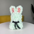 thumbnail image 3 of Valentines Day Gifts Gifts for Women Rose Bear Valentines Gifts for Her Valentines Day Decorations Rose Covered Bunny Figurine 10" for Valentines Day Home Decor Gift (Light Green), 3 of 8