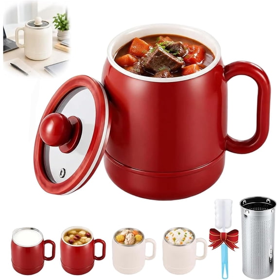 27 Oz Portable Electric Kettle with 6-in-1 Cooking, 12-Hour Keep Warm and Touch Control