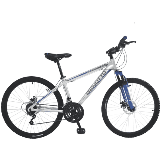 Bicicleta Benotto MTB XC-5000 R26 21v Doble Disco Aluminio Plata Montaña