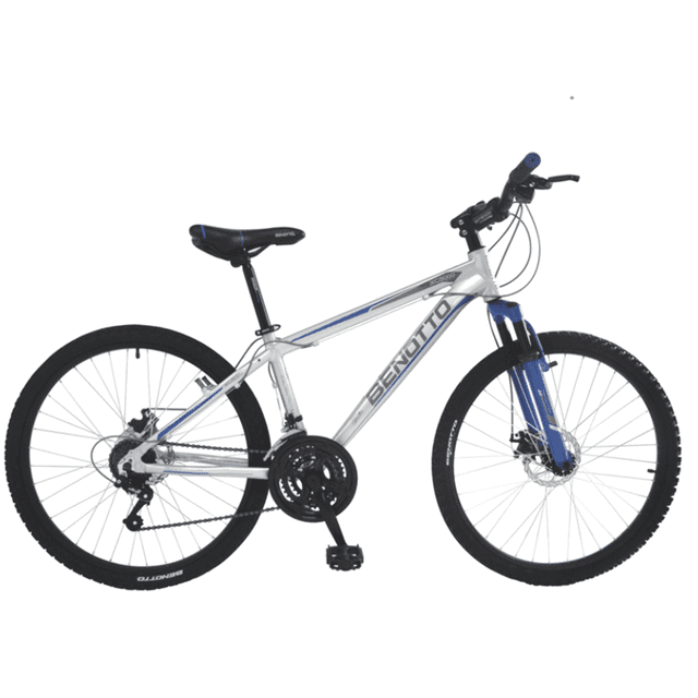 Bicicleta Benotto MTB XC-5000 R26 21v Doble Disco Aluminio Plata Montaña