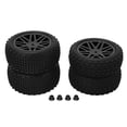 thumbnail image 2 of 4 Pcs RC Car Tires, 2 Front 2 Rear Round Stud Type Off Road RC Tires Rubber Plastic High Grip RC Car Wheels for 1/10 RC Car, 2 of 8