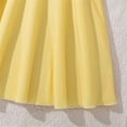 thumbnail image 4 of NAISIBABY Girls Ruffle Dress, Solid Color Short Sleeve V Neck Summer Casual Sundress Yellow 10-11T, 4 of 9