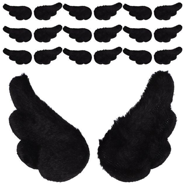 10 pares de alas de ángel hechas a mano para manualidades, alas pequeñas desmontables para muñecas y decoraciones, apliques de alas de ángel, decoraciones navideñas DIY