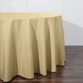 thumbnail image 2 of BalsaCircle Christmas Holidays 120" Champagne Round Polyester Tablecloth Linens Decoration, 2 of 8