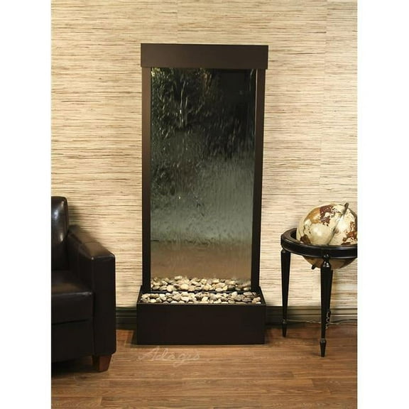 Adagio HRF3540 Harmony River Flush Mount Antique Bronze Silver Mirror Wall Fountain