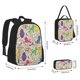 thumbnail image 2 of Balery Colorful Poodle Dog Mochila escolar 3 en 1 para niños: mochila resistente con lonchera térmica y estuche para lápices. Mochila escolar para niños y niñas., 2 of 7