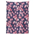 thumbnail image 3 of Ambesonne Navy and Blush Tablecloth Rectangular Table Cover, Japanese Spring, 60"x90", Dark Blue Coral Pink, 3 of 4