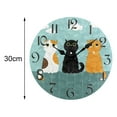 thumbnail image 4 of Reloj de pared divertido con diseño de gato Macarena decorativo redondo silencioso para Dormitorio, 4 of 8