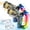 Black, variant on Rechargeable LED Electric Aquatic Blast Neon Water Gun, 850CC Large Capacity Long Range Squirt Gun for Pool Beach Summer Play