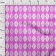 thumbnail image 3 of oneOone Cotton Poplin Fuschia Pink Fabric Argyle Diy Clothing Quilting Fabric Print Fabric By Yard 56 Inch Wide, 3 of 4