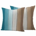 thumbnail image 6 of Teal Brown Ombre Outdoor Pillow Covers 16x16 Inch Throw Pillow Covers Set of 2 Waterproof Decorative Pillow Cases Vintage Country Wooden Cushion Covers for Patio Furniture Garden Couch Sofa, 6 of 8