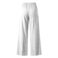 thumbnail image 7 of Women's Patch Pocket Wide Leg Pants, Button Zip Waist, Front Patch Pockets, Relaxed Fit, 7 of 7