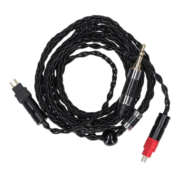 Cable de audio OCC balanceado de 8 núcleos y doble aguja, chapado en plata, para Sennheiser HD600 HD580, estéreo de 3,5 mm