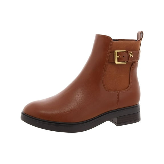Tommy Hilfiger Womens Baylon Faux Leather Block Heel Chelsea Boots