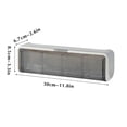 thumbnail image 3 of Tuvgenk Transparent Seasoning Storage Set No Drill Wall Mounted 12x3x3 inch Kitchen Spice Organizer Silver Multi-Compartment Labeled Plastic for Salt, 3 of 5