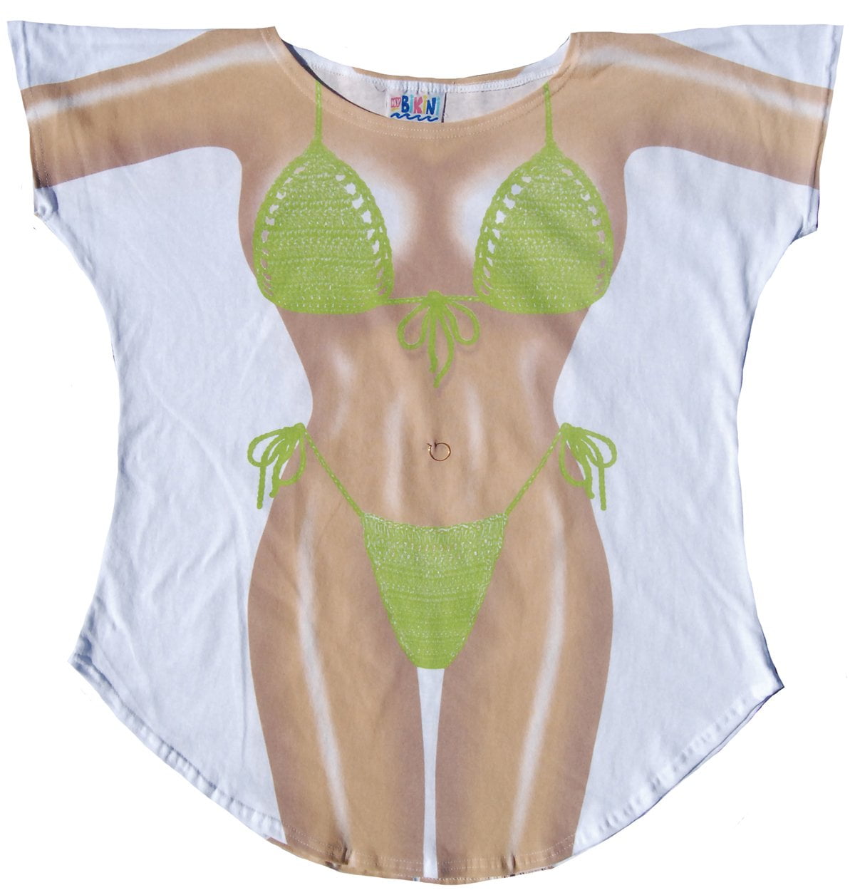 Lime Macrame Bikini Cover-Up Ladies T 