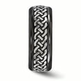 thumbnail image 3 of Edward Mirell Black Ti Patterned 9mm Band, 3 of 7